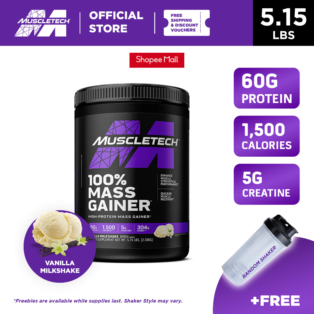 MUSCLETECH 100% Mass Gainer 5.15lbs