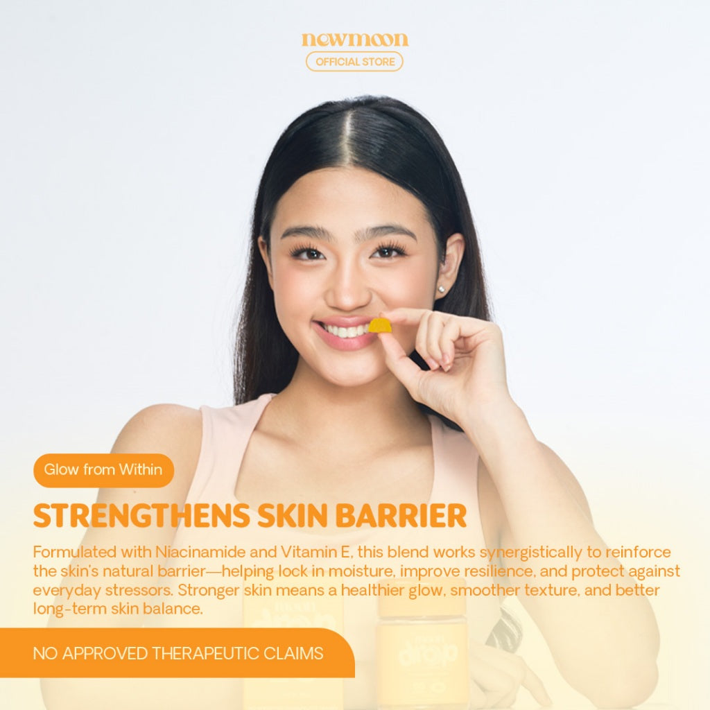 Moon Drop Radiant Glow: Niacinamide &amp; White Tomato Gummies for Radiant Skin