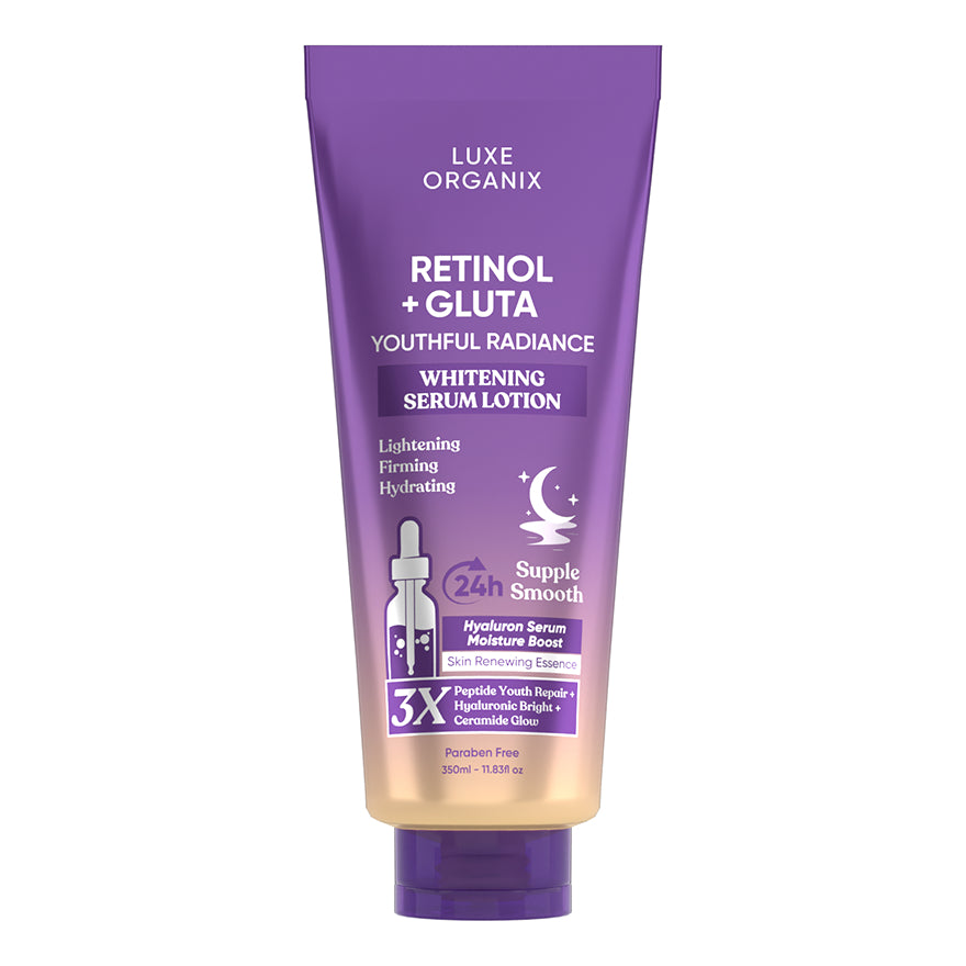 LUXE ORGANIX Retinol + Gluta Whitening Serum Lotion 350ml [ Buy 2, Get 50% Off ]