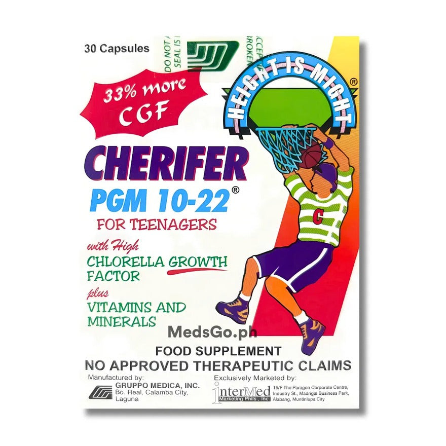 CHERIFER PGM 10-22 For Teenagers with Chlorella Growth Factor Plus Multivitamins (Sold Per Capsule)