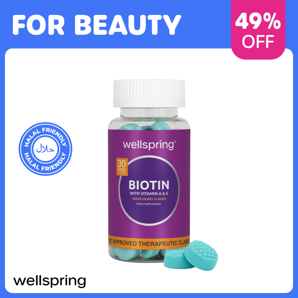 WellSpring Biotin (Vitamin B7) For Hair Skin and Nails