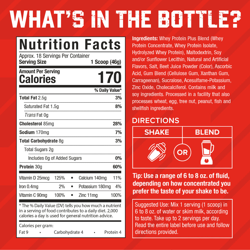 Six Star Pro Nutrition 100% Whey Protein 2 Lbs. 18 Servings