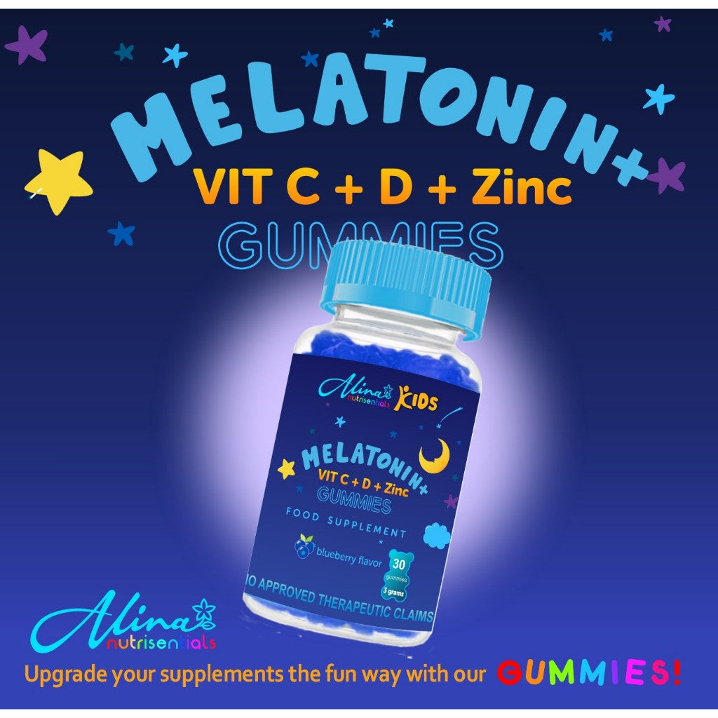 Kids SLEEP Vitamins Melatonin + Vitamin C D Zinc 30 Gummy