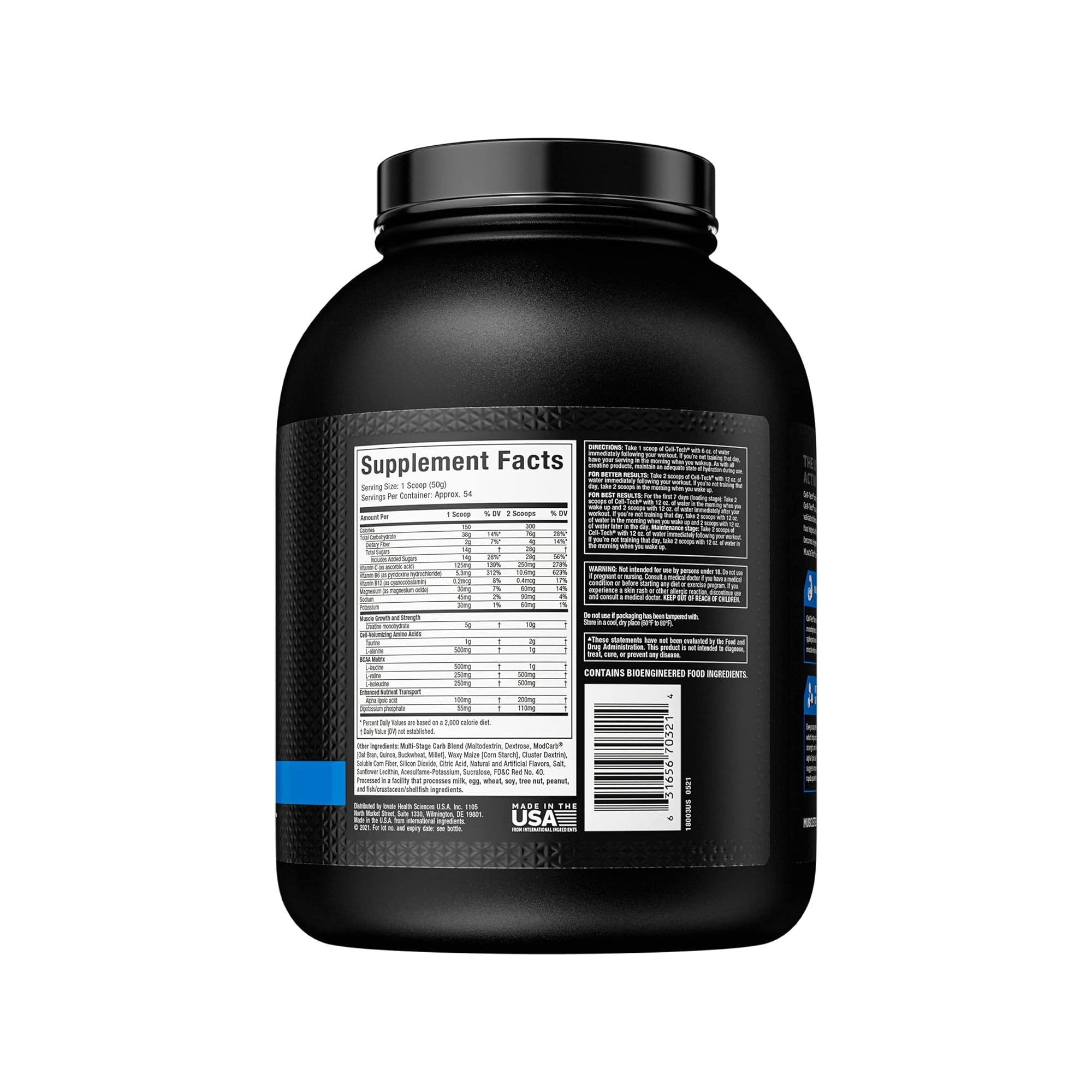 MuscleTech Cell-Tech Creatine Powder | Post Workout Recovery Drink 6 lbs