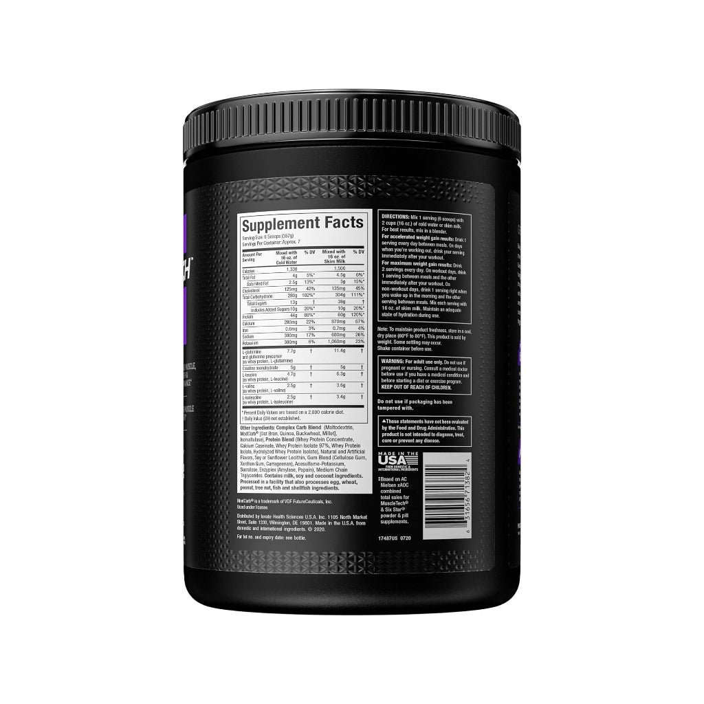 MUSCLETECH 100% Mass Gainer 5.15lbs