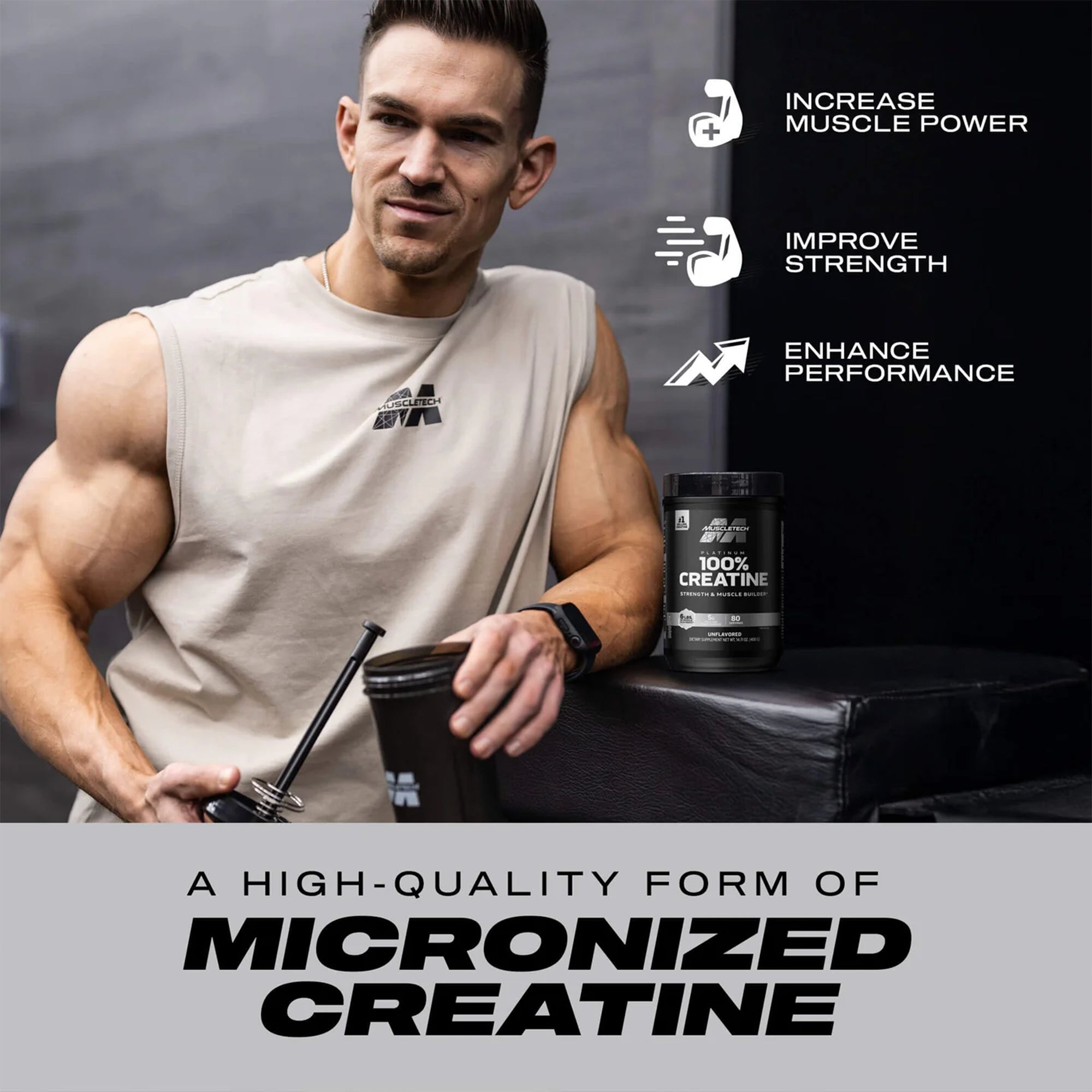 MUSCLETECH Platinum Creatine 80 Servings
