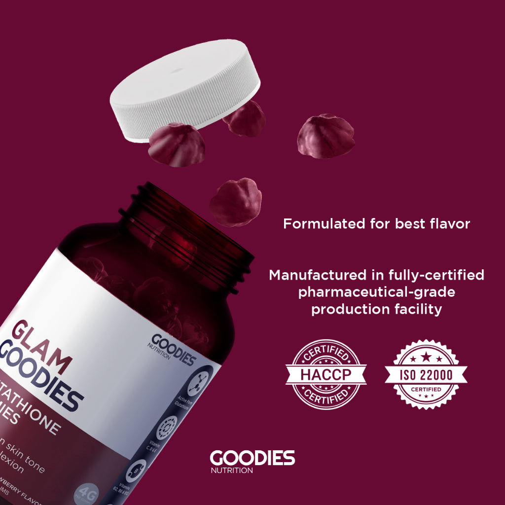 Glam Goodies by Goodies Nutrition: Delicious Glutathione Gummies for Brighter Skin