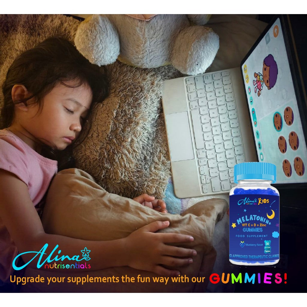 Kids SLEEP Vitamins Melatonin + Vitamin C D Zinc 30 Gummy