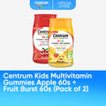 Centrum Kids Multivitamin Gummies Apple & Fruit Burst 60s (Pack of 2)