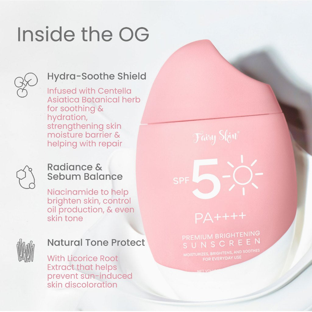 Fairy Skin Premium Brightening Sunscreen SPF 50 PA++++ | Broad-spectrum Tone Up Sunscreen