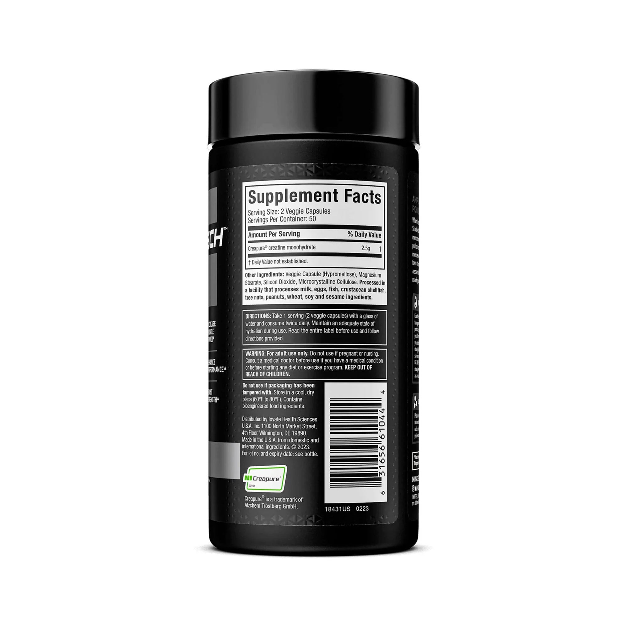 MuscleTech Platinum 100% Creatine Capsules 100 Veggie Caps