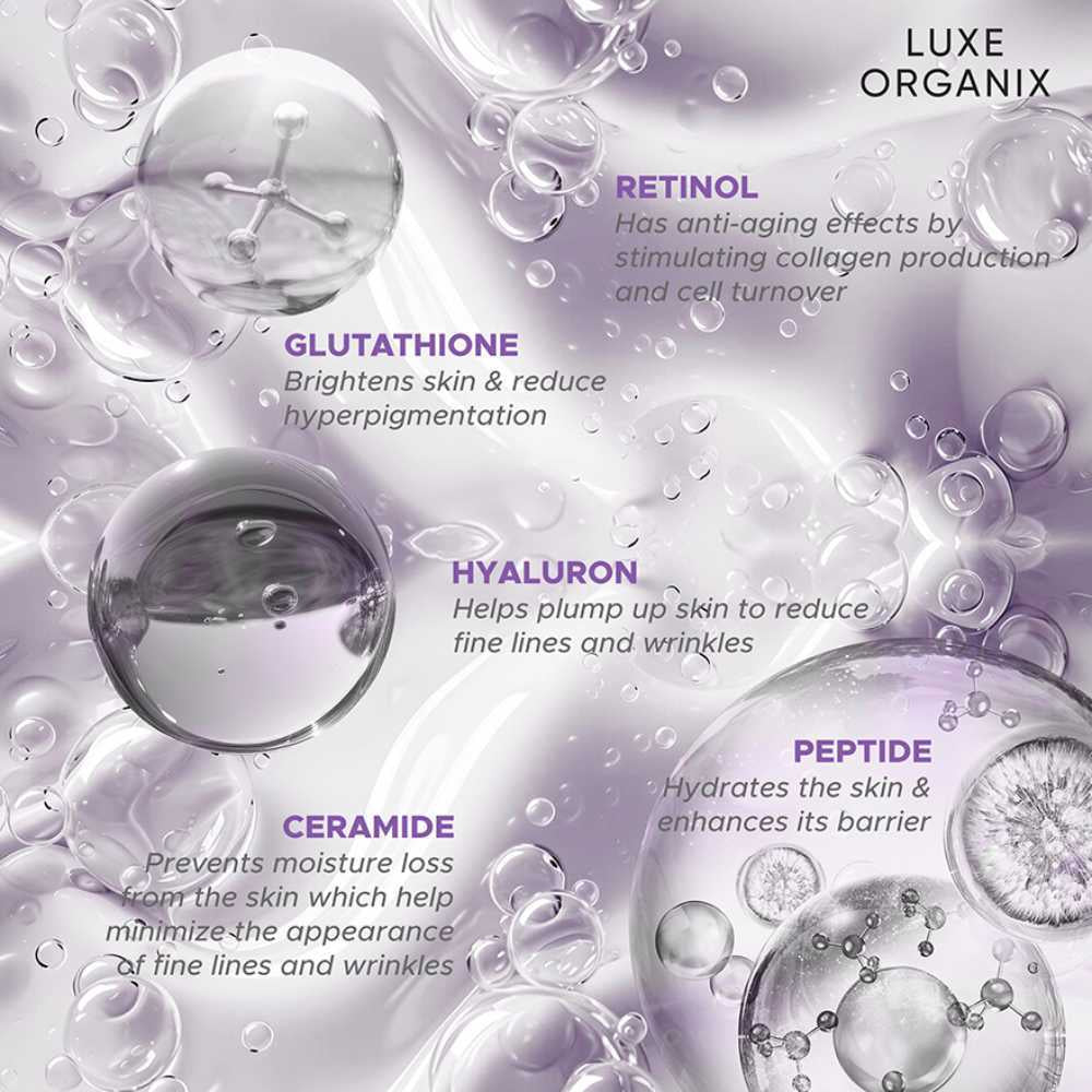 LUXE ORGANIX Retinol + Gluta Whitening Serum Lotion 350ml [ Buy 2, Get 50% Off ]