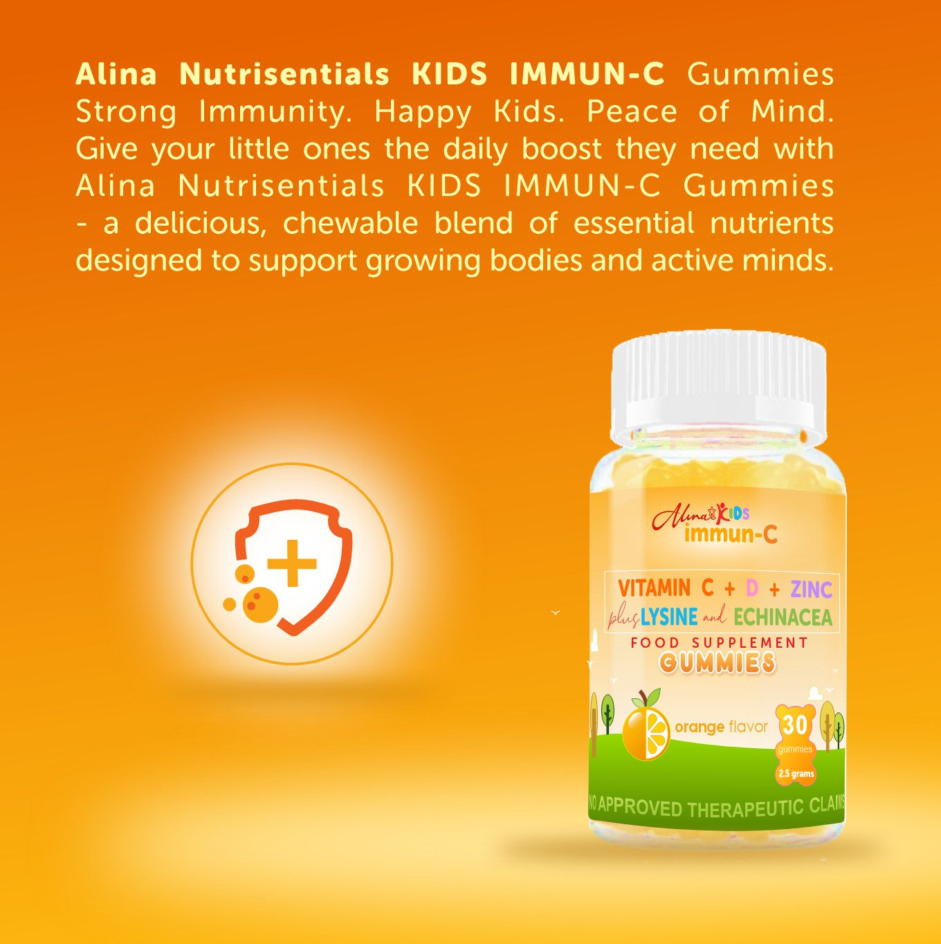Alina Nutrisentials Kids Immun-C Vitamin C Zinc Gummy with Echinacea