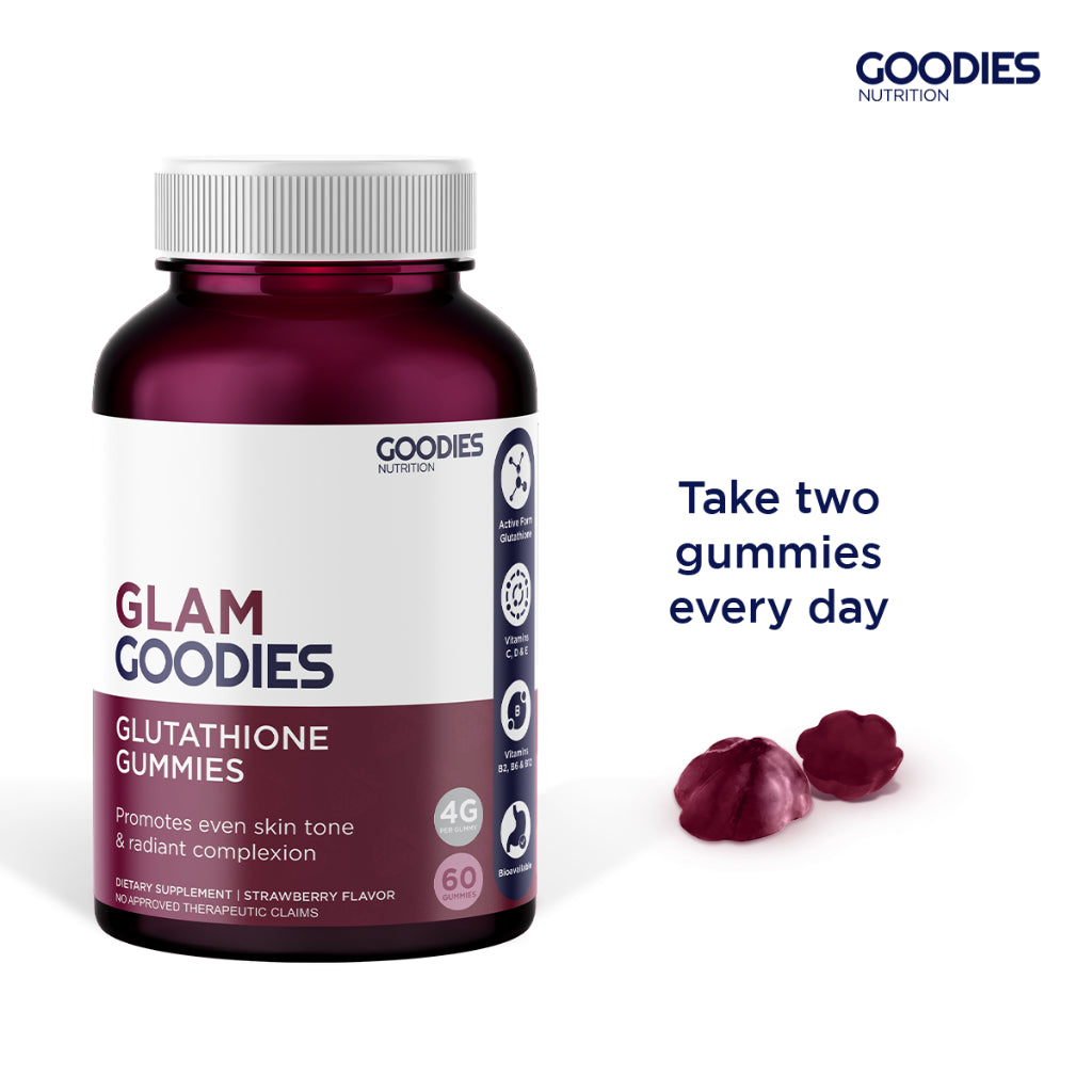 Glam Goodies by Goodies Nutrition: Delicious Glutathione Gummies for Brighter Skin