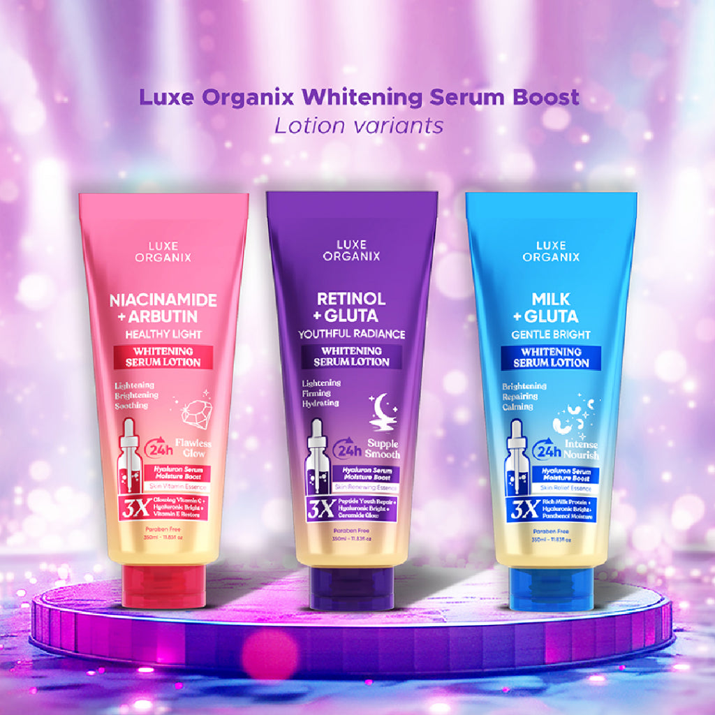 LUXE ORGANIX Retinol + Gluta Whitening Serum Lotion 350ml [ Buy 2, Get 50% Off ]